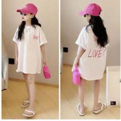 オーバーサイズ Tシャツ 160cm LOVEプリント 韓国 人気