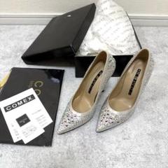 美品♡キラキラビジューストーン♡パンプス ジミーチュウ JIMMY CHOO パンプス ハイヒール 35 5㎝オープン