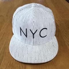 ニューエラ NEWERA 9FIFTY NYCビッグロゴ ストライプ リネン素材