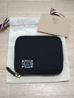 【極美品】イルビゾンテ　コインケース　小銭入れ　レザー　ブラック IL BISONTE イルビゾンテ コインケース スクエア 四角 小銭入れ