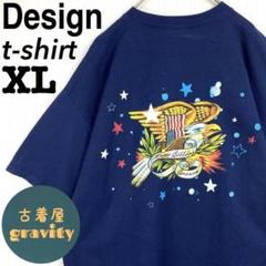 【人気アイテム】US古着☆tシャツ　イーグル　バックプリント　ワンポイント