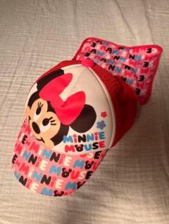 ディズニー　ミニーマウス　日除つき帽子