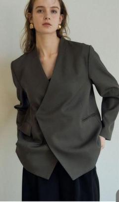 ★新品★LE’RURE Melange collarless jacket