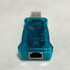 USB to RJ45アダプター 透明ブルー