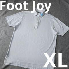 【フットジョイ】人気ロゴマーク×ドット 総柄デザイン 半袖ゴルフポロシャツXL