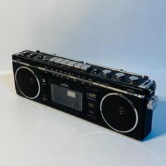 ジャンク SANYO MR-FF8 ラジカセ ステレオダブルカセットレコーダー SANYO Stereo Double Cassette Recorder MR-FF8 Radio Red