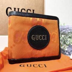 【美品】 グッチ gg 財布 オフザグリット 二つ折り財布 コンパクトウォレット