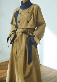 新品／MYTHIK 熊井友理奈 コラボ デニム切替トレンチコート トールサイズ