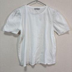 ZARA ホワイト パフ スリーブ 半袖 トップス M コットン100