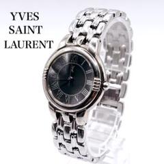 ✨新電池交換済✨ Yves Saint Laurent 黒文字盤 腕時計 YSL
