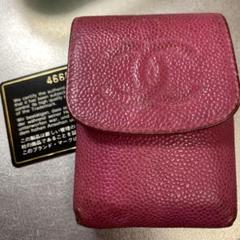 CHANEL ピンクレザーシュガレットケース