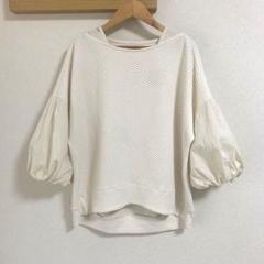 【美品】アヤン ジャガードTシャツ プルオーバー バルーン7分袖 トップスのサムネイル