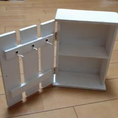 カントリー 壁掛け キーフック ラック シャビー ホワイト
