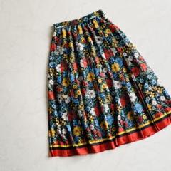LOULOU WILLOUGHBYボタニカルパネルフラワースカート