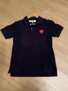 【美品】COMME des GARÇONS PLAY ネイビー ポロシャツ M プレイ コムデギャルソン ポロシャツ 赤ハート-ネイビー-ユニ