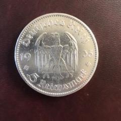 ⊞ドイツ軍＊１９３５年＊５マルク銀貨＊ミントマークＡ（実物） ドイツ 1935年 5ライヒスマルク銀貨 ヒンデンブルク | ミスター