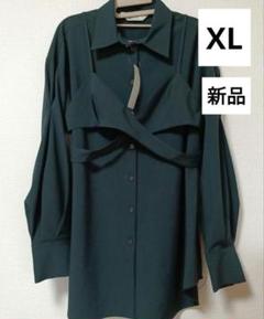 GU【新品】rokh ビスチェコンビネーションシャツ　長袖　ロク　ブラウスのサムネイル