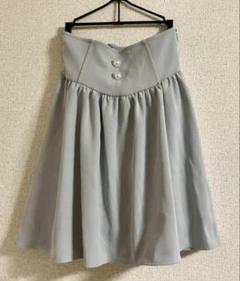 evelyn エブリン フレアスカート アイスグレー 灰色 ビジュー