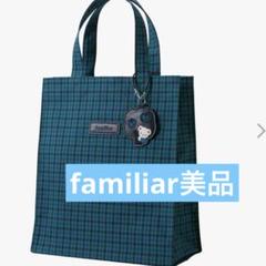 売れ筋介護用品も！ 美品】青系 メルカリ - 大 エコバッグ XB チェック familiar バッグ
