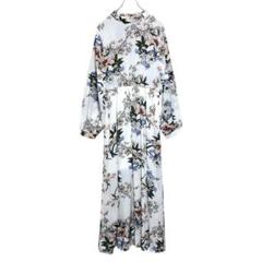 W-107 SHEIN 総柄 花柄 和柄 カットソーワンピース ロングワンピース