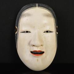 伝統的な能面 木製 角付き　木彫り 楽天市場】能面 木製の通販