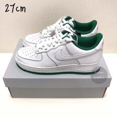 《27cm》NIKE AIR FORCE 1 07 白 緑 ステッチ グリーン