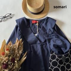 リネン100%♡ミナペルホネン　シャツワンピース　PLUS 刺繍　水色　36 リネン100%♡ミナペルホネンシャツワンピースPLUS 刺繍水色36