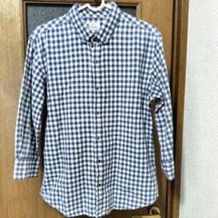 チェック柄 七分袖シャツ メンズ Mサイズ