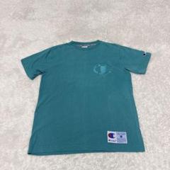 champion チャンピオン ☆ Tシャツ 刺繍ロゴ ビッグロゴ ターコイズ