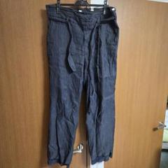 midorikawa 21ss ストライプベルテッドパンツ