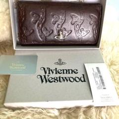 極✨美品】Vivienne Westwood 長財布 チェーンオーブ 型押し