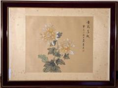 【真作】絵画　菊花の美　柔らかな筆致　伝統的日本画　上品な和風アート　V140 真作】絵画菊花の美柔らかな筆致伝統的日本画上品な和風アートV140
