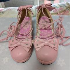 AngelicPretty　アンジェリックプリティ　編み上げシューズ　ピンク　L