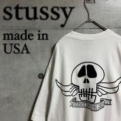 クールな価格でホットなピック 復刻 OLDSTTUSY USA製】80s スカル メルカリ - 白 Tシャツ プリント トップス