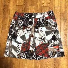 美品 Callaway 総柄 スカート SS コラージュ プリント ゴルフ