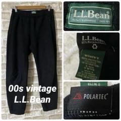 00's LLビーン ポーラテック フリース パンツ 黒 (L) ブラック 00年代 旧タグ オールド アウトドア KL.L.Bean Y2K 100035119-1.jpg