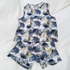 韓国で大人気　高品質　新品子供服　パームツリー柄セットアップ　サイズ110