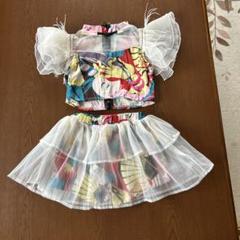 キッズ　ダンス衣装　セットアップ　ヘソ出し　チュール