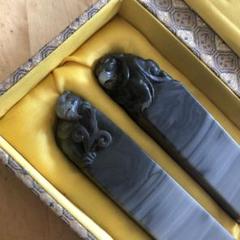 寿山石 善伯洞石 獅子鈕 印箱付き 1／石印材 篆刻 印材 中国