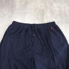 P260【00s】【L】ポロバイラルフローレン パシャマパンツ フランネル 紺色