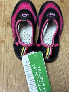 【新品】BENETTON ピンク マリンシューズ 20cm