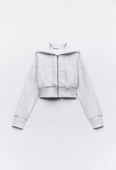 ZARA ミディアムグレー クロップドフーディ XXL セットアップ 2025年最新】zara クロップド フーディの人気アイテム - メルカリ