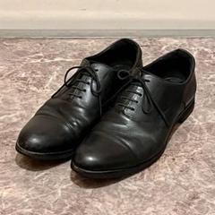美品♥ASICS RUNWOLK 【25.0】革靴 本革 ストレートチップ 黒 ten598_wr25kl