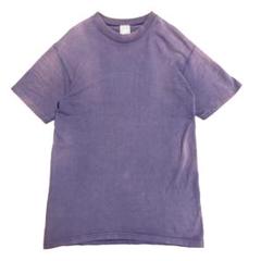 90sビンテージ 極上 サンフェード パープル　ナス紺　Tシャツ　鬼　USA製