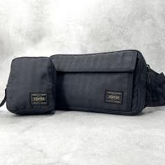 【新品】トリーバーチ ウエストポーチ ボディバッグ ナイロン 黒 軽量 良品】PORTER ボディバッグ ウエストポーチ ナイロン ポーチ付