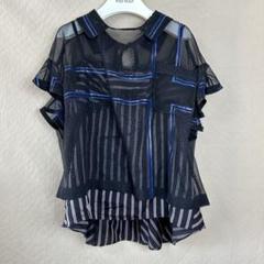 sacai アシンメトリー プリーツデザインブラウス ショルダー