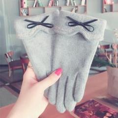 シルク手袋 ウール手袋 手袋 しっとり カシミア グレー