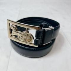 【希少】 OLD CELINE フィービー 馬車 2連 金具 ベルト ブラック CELINE - 希少 80s OLD CELINE 馬車金具 車輪 ショルダーバッグ