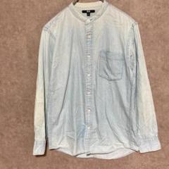 【UNIQLO】ユニクロ（S）デニムオーバーサイズスタンドカラーシャツ＊