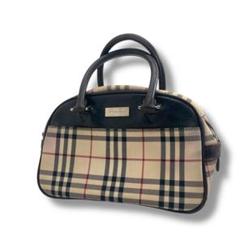 ✨良品✨BURBERRY バーバリー ミニボストン ノバチェック キャンバス★